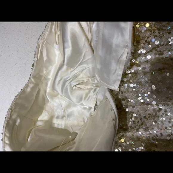 Sequins Short Gold and Silver Wedding/Prom/Birthday Dress (bride or bridesmaids) - Picture 5 of 5